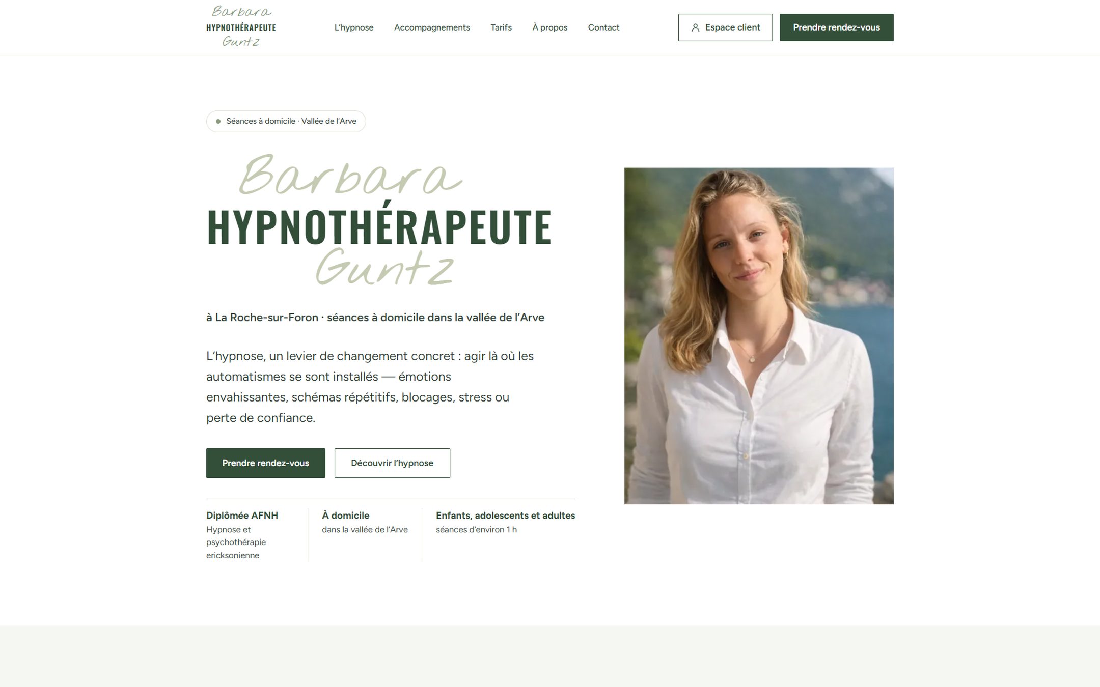 Site Barbara Guntz Hypnose sur ordinateur