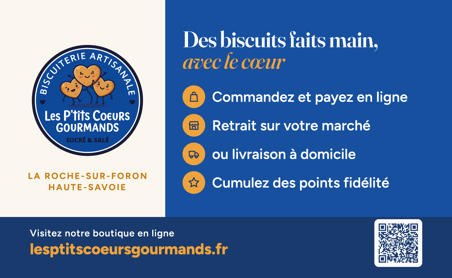 Les P'tits Cœurs Gourmands — Bâche de stand 160 × 260 cm