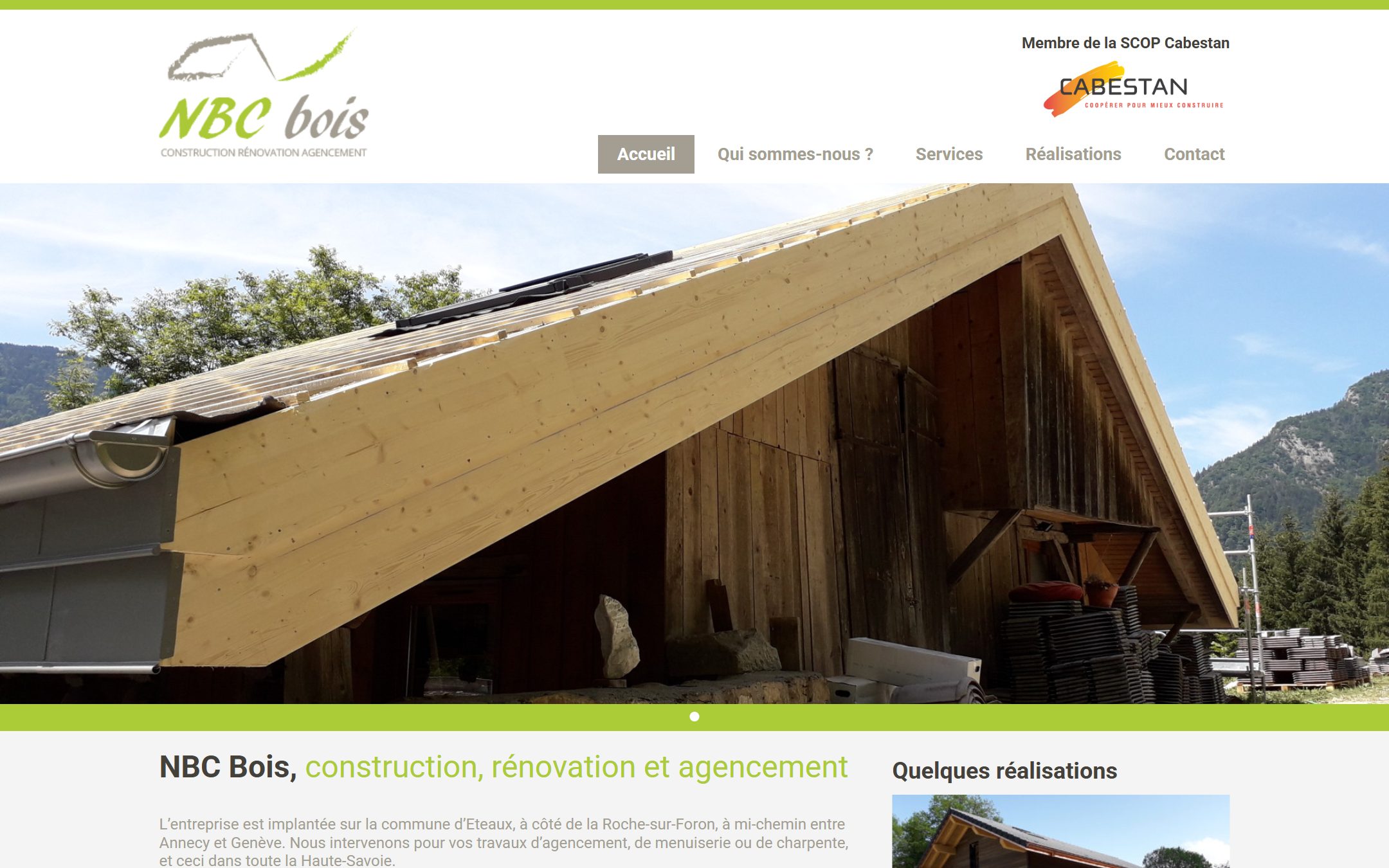 Site NBC Bois — version ordinateur