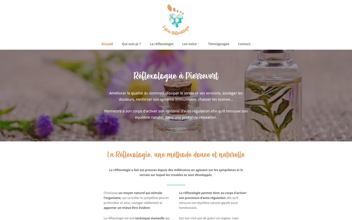 Aperçu du site Sylvie Chomat — Réflexologue