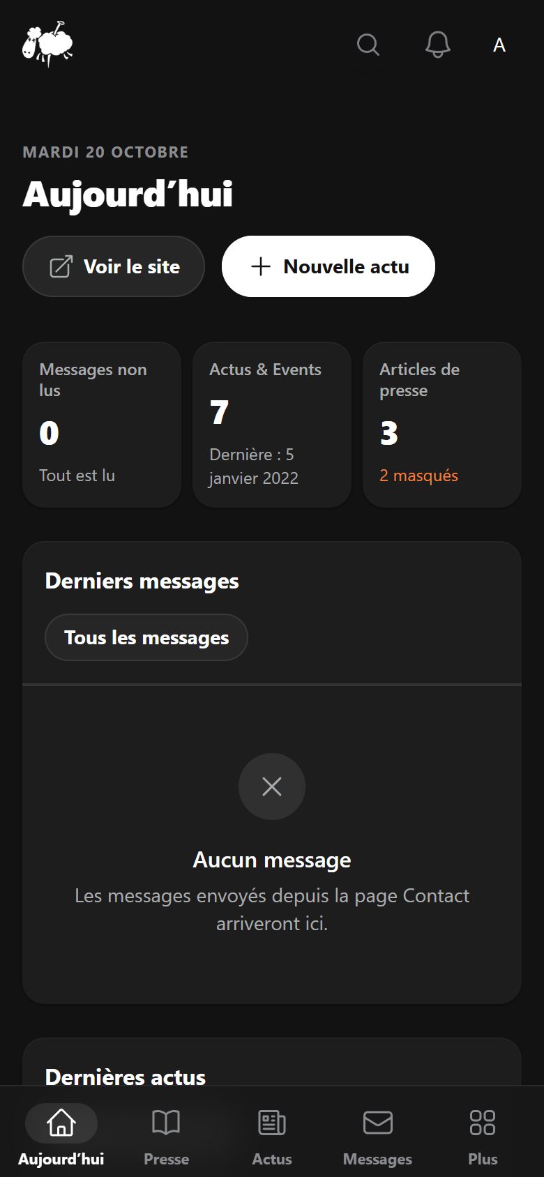 Application de gestion de Tetanos Park sur téléphone : Aujourd’hui, sur son téléphone