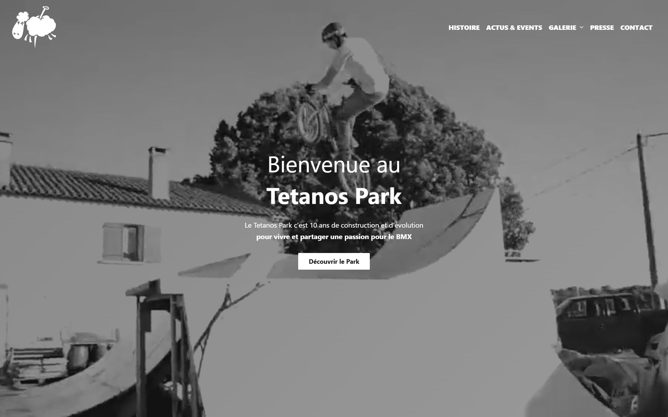 Site Tetanos Park sur ordinateur